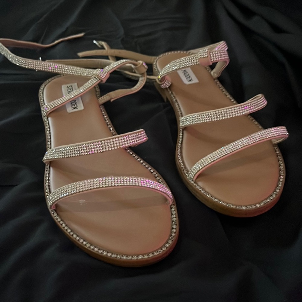 Steve Madden Sandals, Size 9, worn ONCE, wrap around ankle